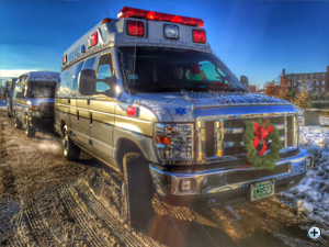 Pridestar EMS at the Lowell City of Lights Parade